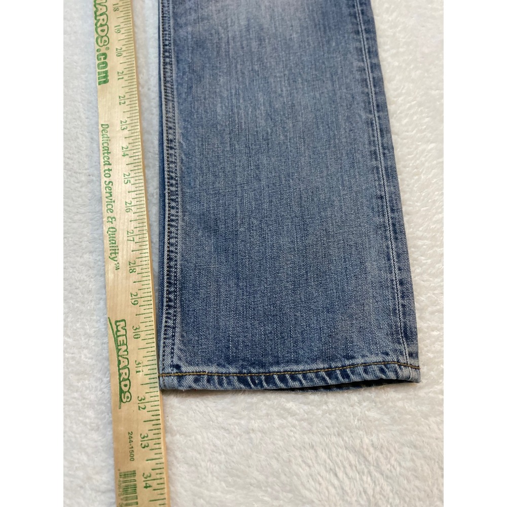 Banana Republic Straight Fit Indigo Blue Jeans Mens 30x32 Whisker Distressed - Picture 2 of 8